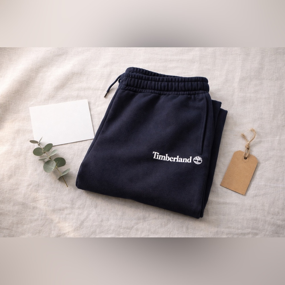Timberland Men's Navy Fleece Shorts NWT Organic Cotton Size S